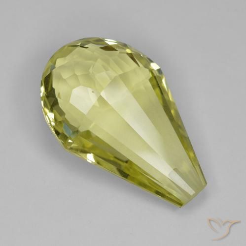 19.11ct طبيعي أصفر فاتح كوارتز, بريوليت, VVS-VS