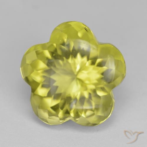 10.71ct طبيعي أصفر أناناسى فاتح كوارتز, قص وردة, شفاف