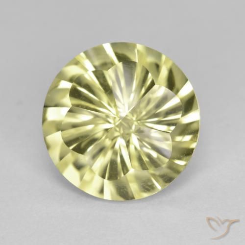 4.91ct طبيعي أصفر متوسط كوارتز, دائري, VVS-VS