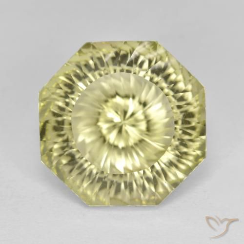 8.57ct طبيعي الأصفر الليمونى كوارتز, قص الزمرد, VVS