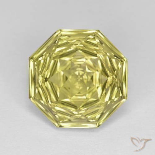 5.62ct طبيعي أصفر أناناسى فاتح كوارتز, قص الزمرد, VVS