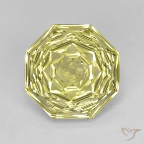 5.79ct طبيعي أصفر فاتح-متوسط كوارتز, قص الزمرد, VVS