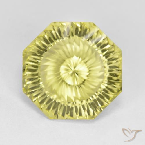 7.86ct طبيعي أصفر متوسط كوارتز, قص الزمرد, VVS