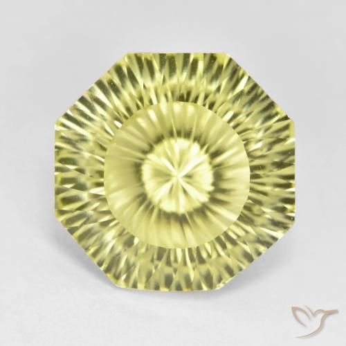 8.38ct طبيعي أصفر فاتح-متوسط كوارتز, قص الزمرد, VVS