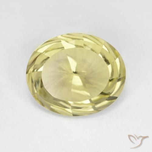 3.71ct طبيعي أصفر فاتح كوارتز, بيضوي, VVS