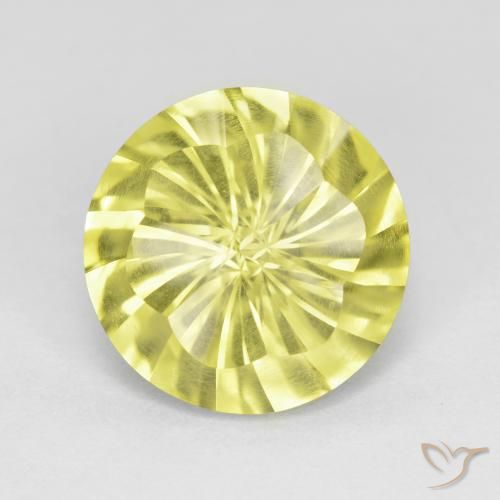 5.28ct طبيعي الأصفر الليمونى كوارتز, دائري, قليلا جدا