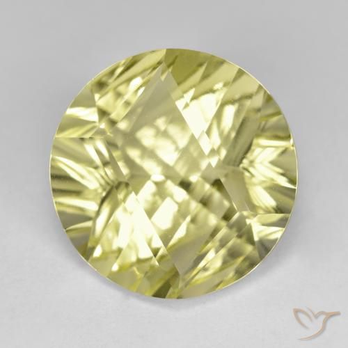 9.92ct طبيعي أصفر مخضر كوارتز, دائري, VVS