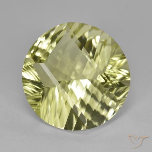 10.26ct طبيعي أصفر فاتح-متوسط كوارتز, دائري, VVS