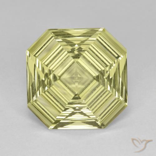 5.35ct طبيعي الأصفر الليمونى كوارتز, قص الزمرد, VVS-VS