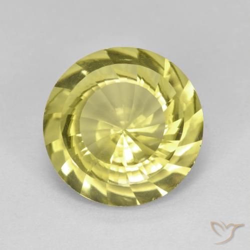 5.29ct طبيعي أصفر فاتح كوارتز, دائري, VVS