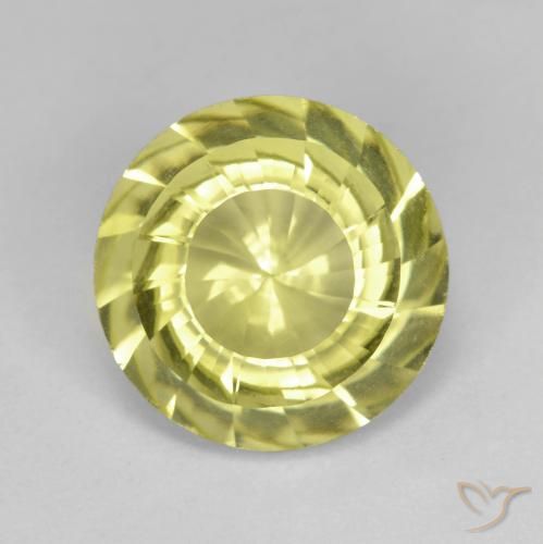 5.53ct طبيعي أصفر فاتح كوارتز, دائري, VVS