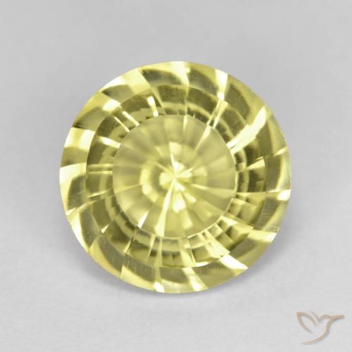 5.24ct طبيعي أصفر فاتح كوارتز, دائري, VVS