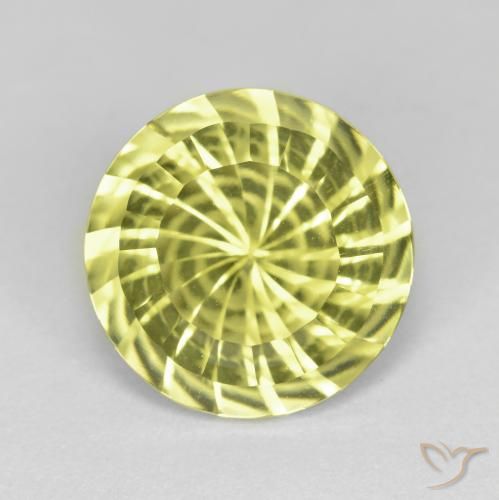 5.16ct طبيعي الأصفر الليمونى كوارتز, دائري, VVS