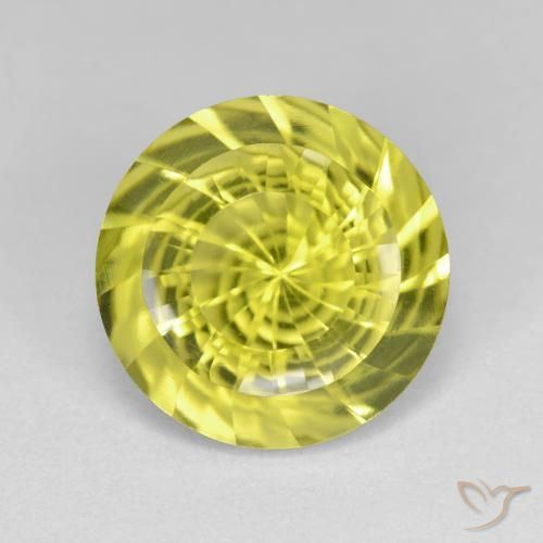 5.59ct طبيعي أصفر متوسط كوارتز, دائري, VVS