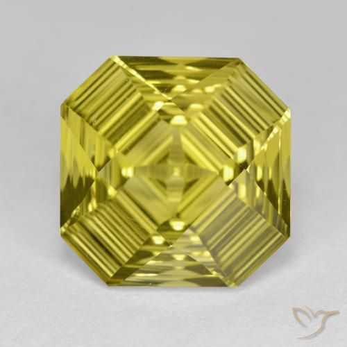 6.46ct طبيعي أصفر فاتح كوارتز, قص الزمرد, VVS