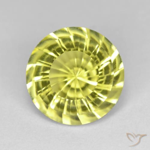 5.35ct طبيعي أصفر متوسط كوارتز, دائري, VVS