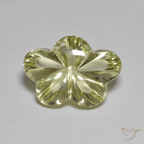 6.32ct طبيعي أصفر متوسط كوارتز, قص وردة, شفاف