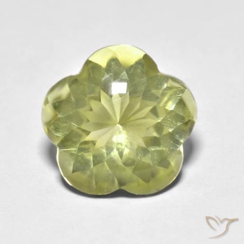 4.69ct طبيعي أصفر متوسط كوارتز, قص وردة, شفاف