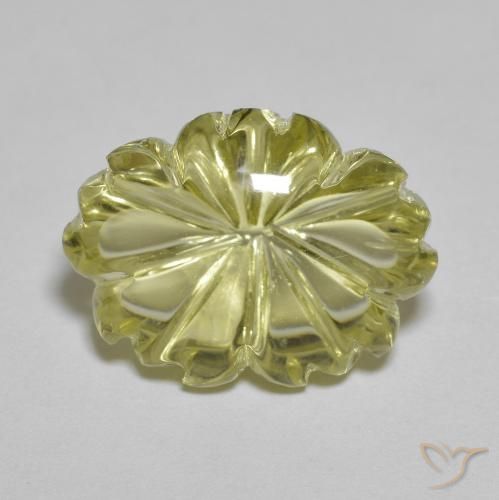 10.34ct طبيعي أصفر متوسط كوارتز, قص وردة, شفاف