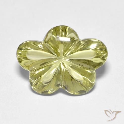 9.34ct طبيعي أصفر متوسط كوارتز, قص وردة, شفاف