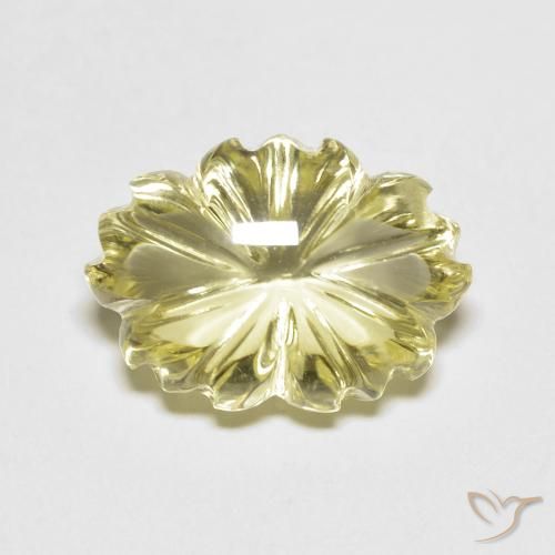 6.75ct طبيعي الأصفر الليمونى كوارتز, قص وردة, شفاف