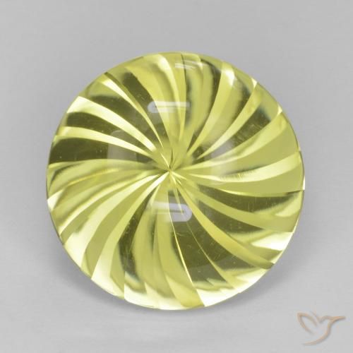 12.75ct طبيعي أصفر متوسط كوارتز, دائري, شفاف