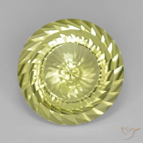 11.77ct طبيعي الأصفر الليمونى كوارتز, دائري, VVS-VS