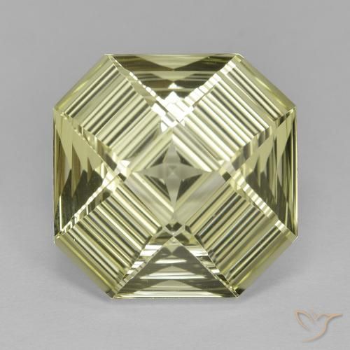 9.09ct طبيعي أصفر فاتح كوارتز, قص الزمرد, VVS