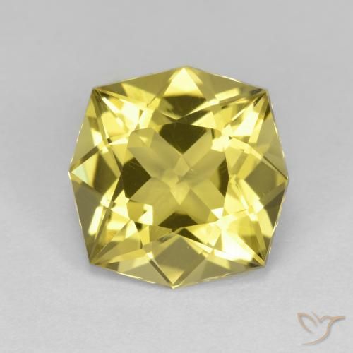 4.61ct طبيعي أصفر متوسط كوارتز, قص الزمرد, VVS-VS