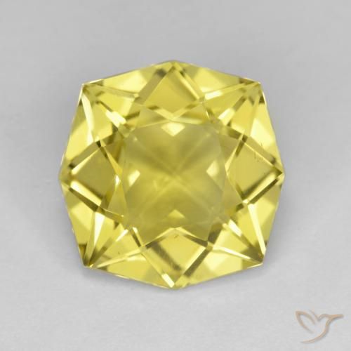 4.66ct طبيعي أصفر عسلى فاتح جدا كوارتز, قص الزمرد, VVS-VS
