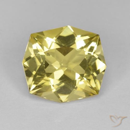 6.07ct طبيعي أصفر فاتح كوارتز, قص الزمرد, قليلا جدا