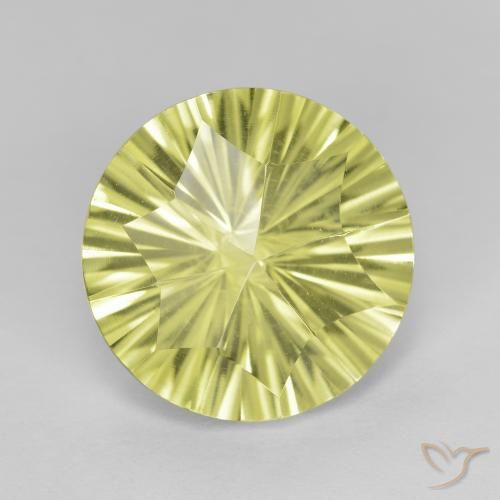 5.20ct طبيعي أصفر متوسط كوارتز, دائري, VVS-VS
