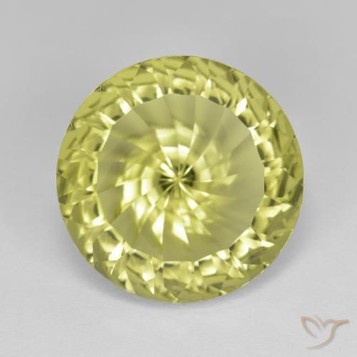 8.00ct طبيعي الأصفر الليمونى كوارتز, دائري, VVS