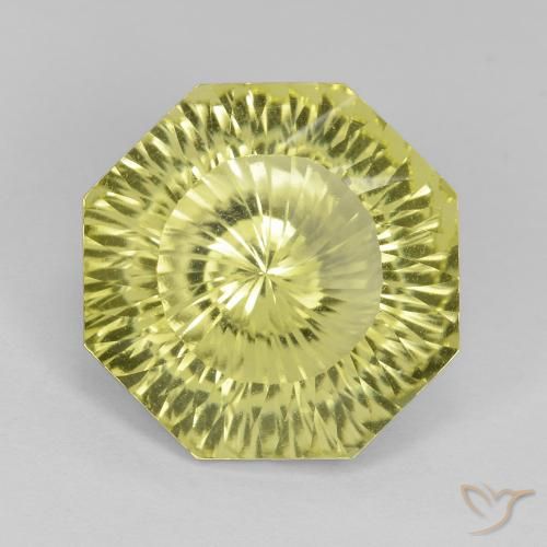 8.71ct طبيعي الأصفر الليمونى كوارتز, قص الزمرد, VVS