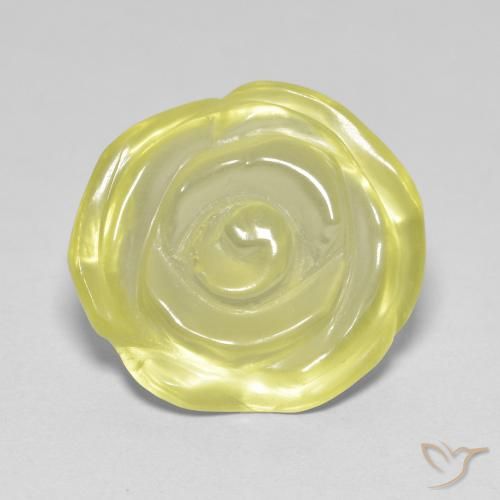 9.48ct طبيعي أصفر باهت كوارتز, قص وردة, شفاف