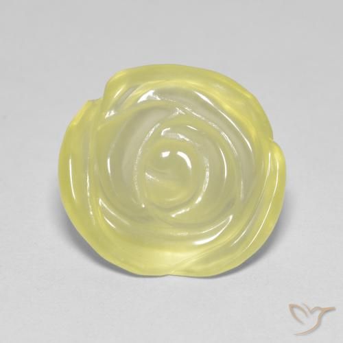 8.90ct طبيعي أصفر لاجونا كوارتز, قص وردة, شفاف
