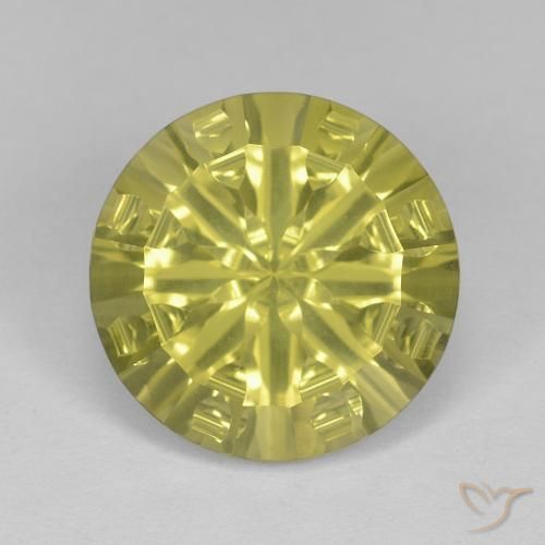 5.41ct طبيعي أصفر متوسط كوارتز, دائري, VVS