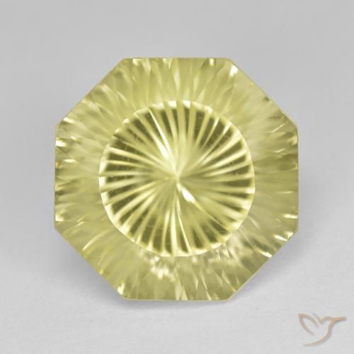 9.14ct طبيعي أصفر متوسط كوارتز, قص الزمرد, VVS
