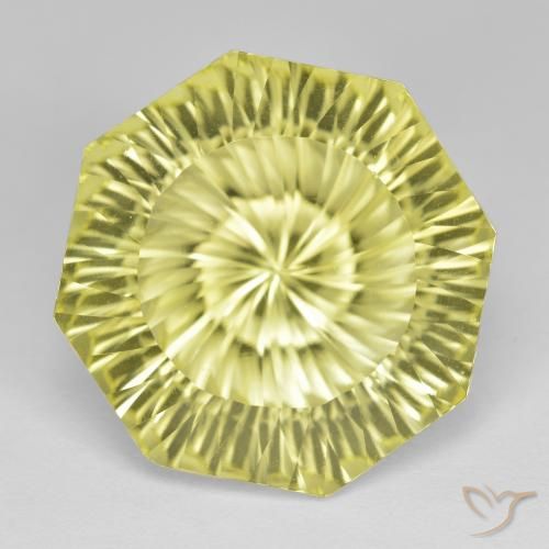 16.93ct طبيعي أصفر أناناسى فاتح كوارتز, قص الزمرد, VVS