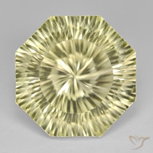 18.41ct طبيعي أصفر فاتح كوارتز, قص الزمرد, VVS