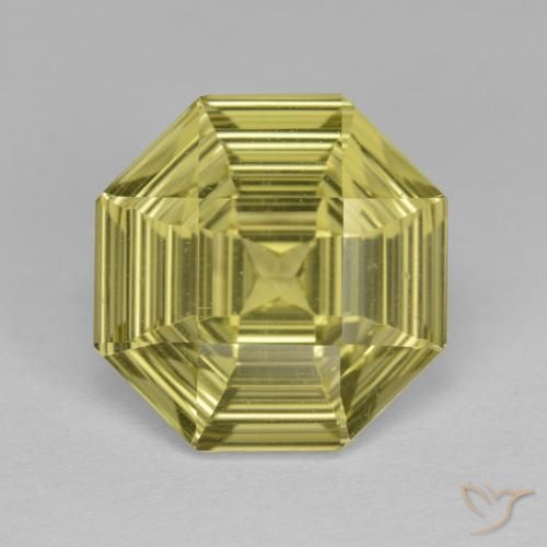 5.25ct طبيعي أصفر أناناسى فاتح كوارتز, قص الزمرد, VVS