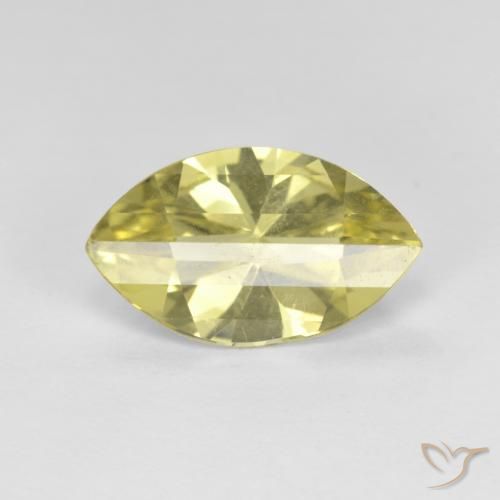 2.19ct طبيعي أصفر فاتح كوارتز, ماركيز, VVS