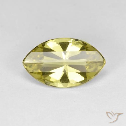 2.58ct طبيعي أصفر فاتح كوارتز, ماركيز, VVS