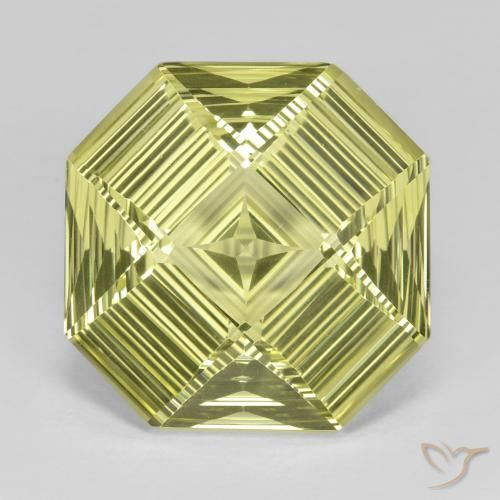 13.24ct طبيعي أصفر فاتح كوارتز, قص الزمرد, VVS