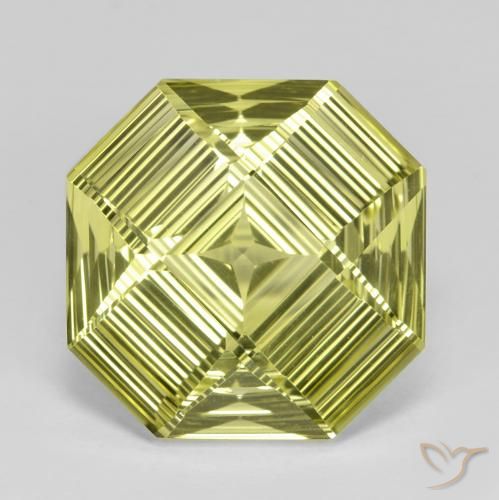 13.26ct طبيعي أصفر متوسط كوارتز, قص الزمرد, VVS