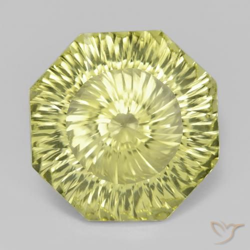 18.31ct طبيعي أصفر متوسط كوارتز, قص الزمرد, VVS