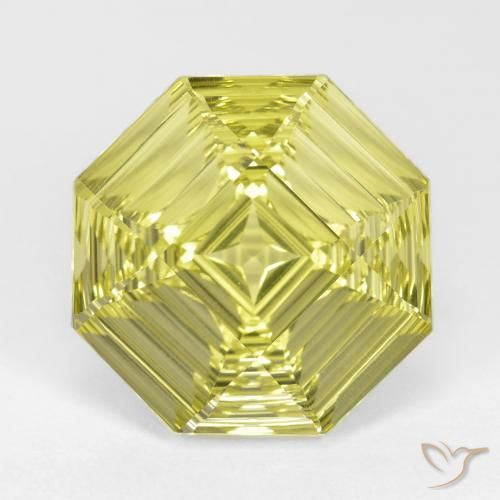 14.53ct طبيعي أصفر متوسط كوارتز, قص الزمرد, VVS