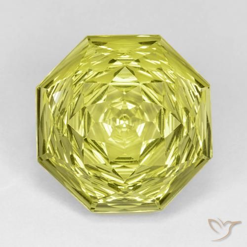 13.29ct طبيعي الأصفر الليمونى كوارتز, قص الزمرد, VVS