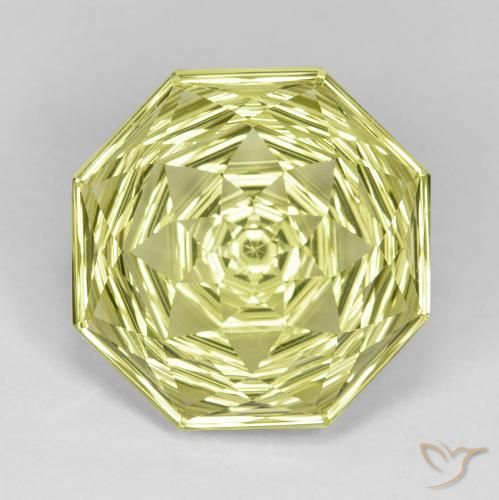 13.37ct طبيعي الأصفر الليمونى كوارتز, قص الزمرد, VVS