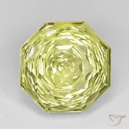 14.02ct طبيعي أصفر متوسط كوارتز, قص الزمرد, VVS